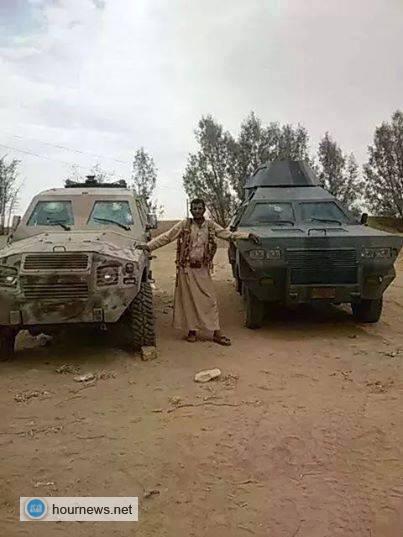 بالصور: جانب من غنائم الجيش واللجان الشعبية بالجوف بعد دحر مسلحي الحوثي (دبابة ومصفحات)