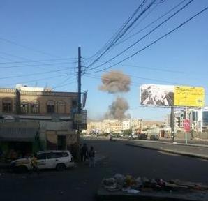 طائرات تحالف الحزم تهز العاصمة صنعاء بانفجارات قوية وحدوث أضرار مادية كبيرة (صور)