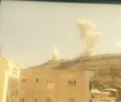 صور جديدة من صنعاء توضح حجم القصف العنيف علي عطان ظهر اليوم
