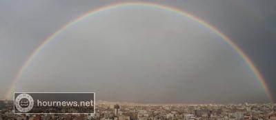  شاهد بالصور.. منظر خيالي في سماء العاصمة صنعاء الان 