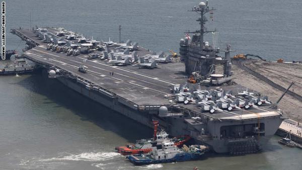 شاهد بالصور : أسطول حاملات الطائرات الأمريكية التي ترسوا على موانئ اليمن