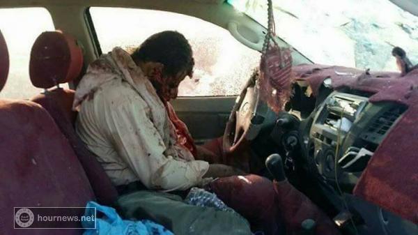 اليمن : شاهد بالصور لعملية اغتيال مسؤول امني وثلاثة من مرافقيه بمحافظة شبوة مساء اليوم