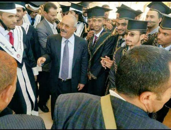 اليمن : الرئيس السابق "صالح" يظهر مجددا اليوم بصنعاء بهذا المكان "صور"