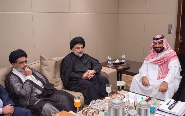 السعودية: الأمير محمد بن سلمان يلتقي بزعيم التيار الصدري العراقي مقتدى الصدر(صور)