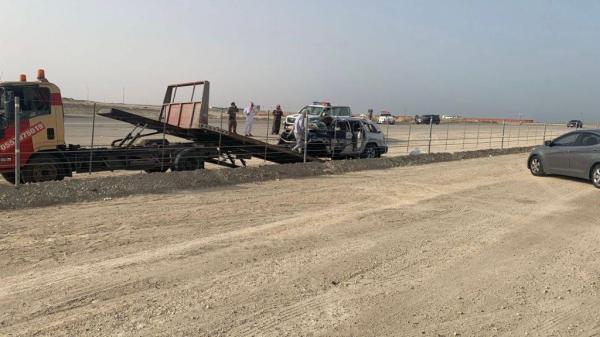 وفاة 4 إماراتيين على الحدود السعودية (صور)