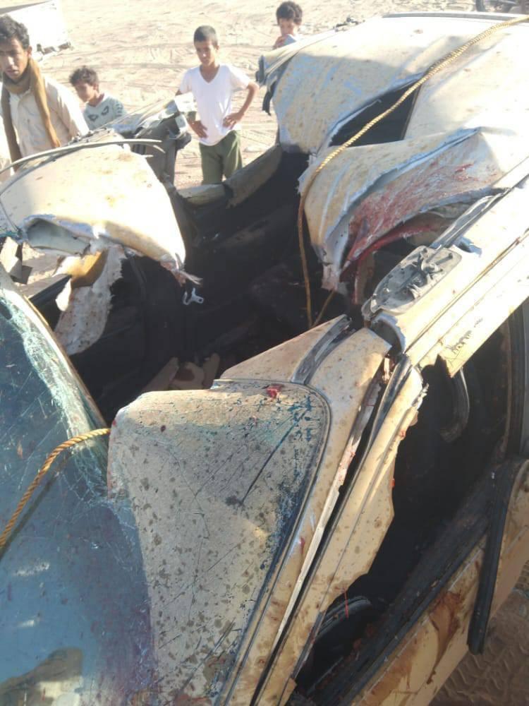 بالصور: طائرة أمريكية تقصف سيارة على متنها ثلاثة أشخاص في مأرب !