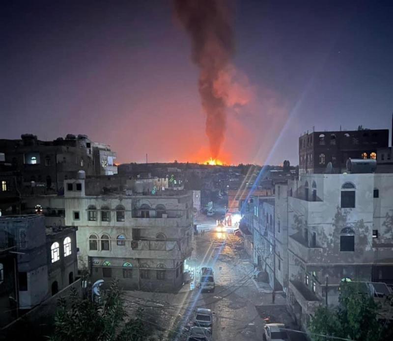 قصف امريكي بريطاني هو الاعنف على العاصصمة صنعاء