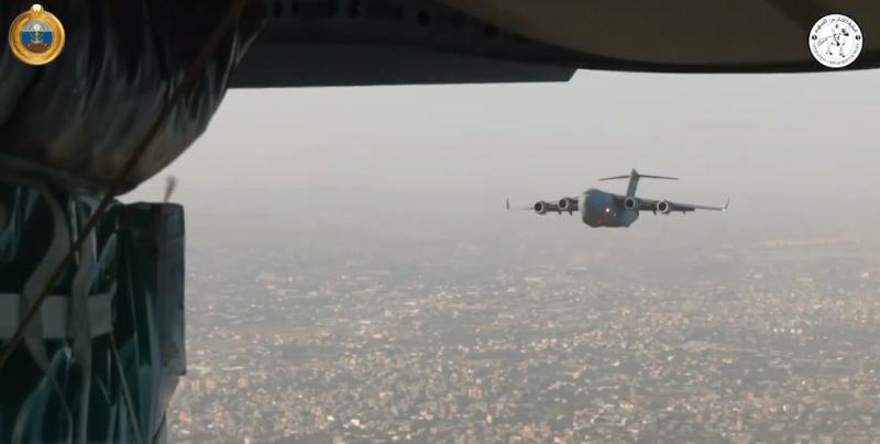 طيور الخير تنفذ الإسقاط الجوي الـ 22 للمساعدات الإنسانية والإغاثية شمال قطاع غزة