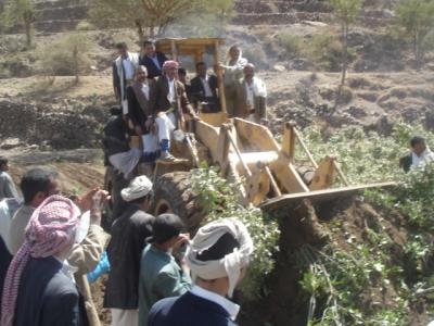 قتلاع اشجار القات في مديرية ضوران آنس محافظة ذمار