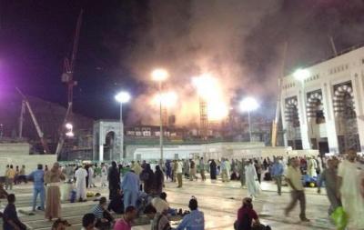  عاجل .. حريق فى توسعة المسجد الحرام بمكه المكرمه ( فيديو وصور ) 