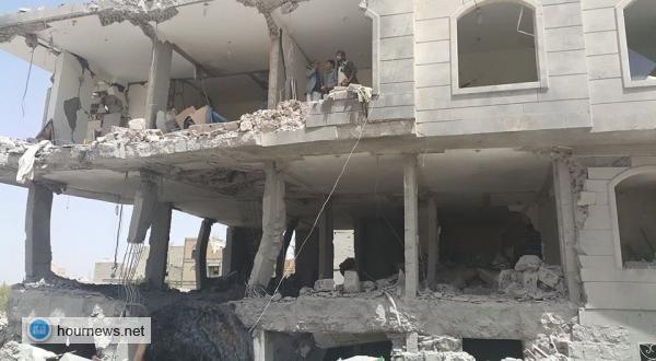 شاهد بالصور: مكان سقوط أحد الصواريخ على مباني سكنية بجوار فج عطان ليلة أمس (المكان)