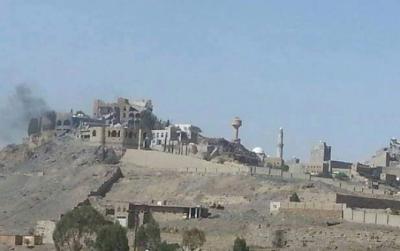صور منزل الرئيس السابق صالح بسنحان بعد قصفه من قبل طائرات التحالف