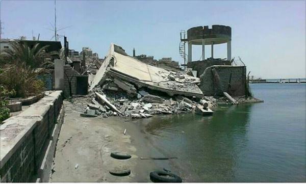 شاهد بالصور مبنى الامن السياسي في عدن بعد تفجيره