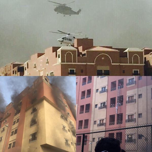 بالصور: حريق هائل في مجمع سكني بمنطقة الخبر السعودية صباح اليوم يسفر عن مقتل وإصابة 30 شخص