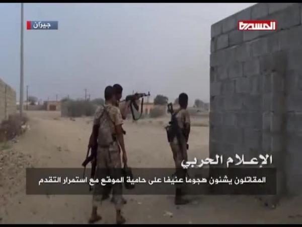 مصور: اقتحام معسكر الحثيرة السعودي في جازان من قبل الجيش واللجان الحوثية والسيطرة عليه