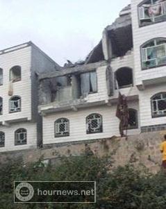 قصف التحالف لعمارة سكنية في إب يسفر عن سقوط 18 قتيل وجريح (الاسماء)