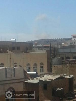 شاهد :صور أولية لحظة قصف طيران التحالف العاصمة صنعاء قبل قليل 