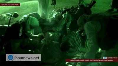 عاجل: تنظيم القاعدة ينشر صورا جديدة لعملية قتل الجنود مساء اليوم في الحوطة- صور