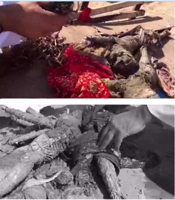 شاهد بالفيديو.. العثور على "سحر" قوي بهيئة "جثة طفل" بأحد شواطئ الإمارات