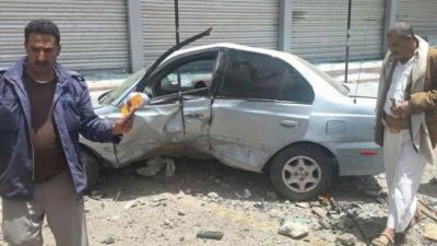 شاهد صور اخرى للدمار الذي خلفه الانفجار العنيف في صنعاء اليوم 