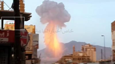 اول صورتين حصرية من اعنف انفجار هز صنعاء قبل قليل