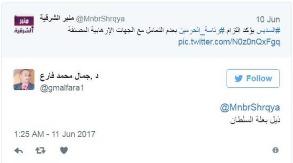 أكاديمي يمني يرد على السديس بعد وصفه قرارات حصار قطر بالسديدة: لست إلا ذيل بغلة السلطان